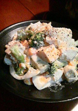 塩豆腐とブロッコリーのスィートマヨサラダ-レシピのメイン写真