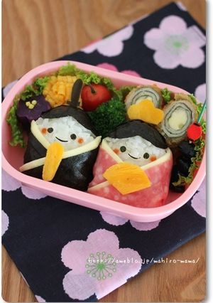 ひな祭りキャラ弁☆お雛様おにぎり♪-レシピのメイン写真