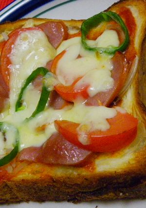 デニッシュ食パンでピザトースト☆-レシピのメイン写真