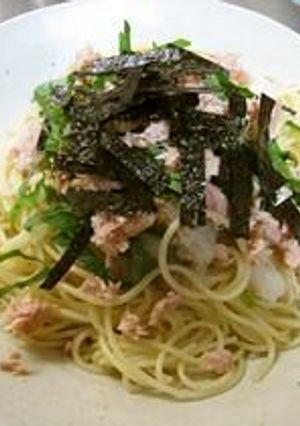 ツナ缶で ②ツナと納豆おろしスパ-レシピのメイン写真