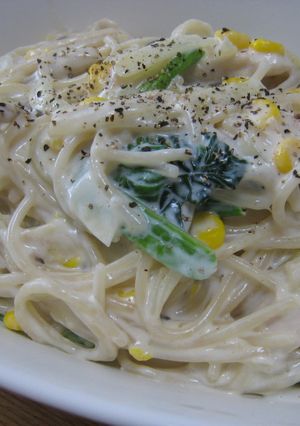 カルシウムたっぷり！濃厚クリームパスタ♡-レシピのメイン写真