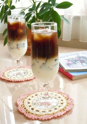 コーヒーゼリー入り★アイスカフェオレ-レシピのメイン写真