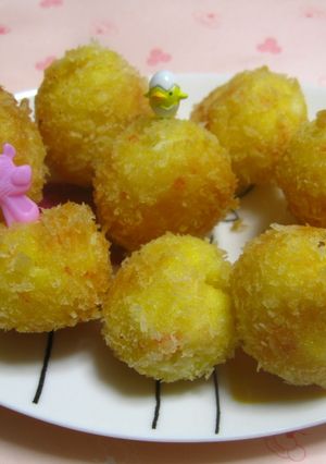 お弁当に♪カニタマはんぺんのボールフライ-レシピのメイン写真
