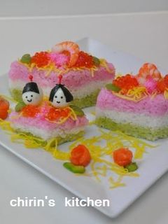 ☆ひし形のお寿司ケーキ@ひなまつりに♪☆-レシピのメイン写真