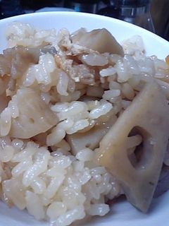 れんこんの炊き込みご飯-レシピのメイン写真