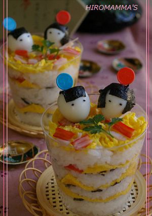 ひな祭り子供が喜ぶカップdeおひな様寿司-レシピのメイン写真