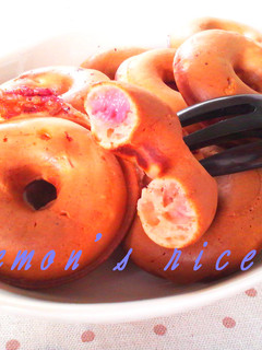 ♡いちごみるく焼きドーナツ♡-レシピのメイン写真