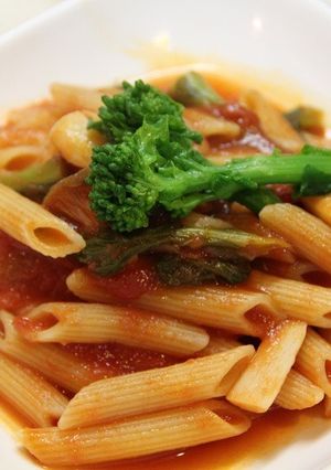 菜の花入り　ペンネアラビアータ-レシピのメイン写真