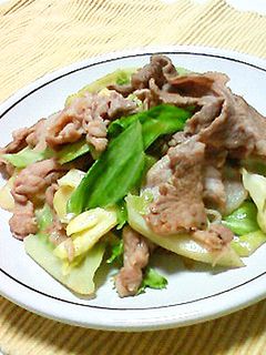 塩でうまうま☆豚とキャベツの炒め物-レシピのメイン写真