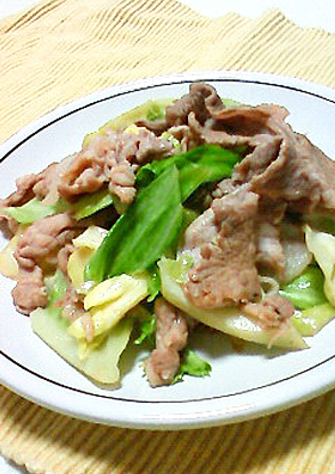 塩でうまうま☆豚とキャベツの炒め物-レシピのメイン写真