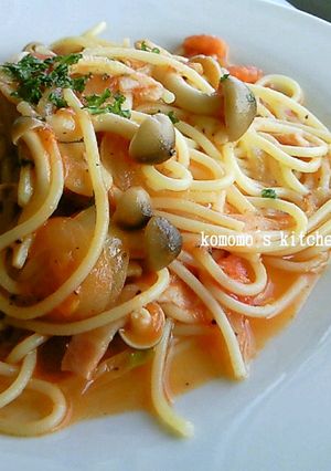 簡単美味しい☆生トマトとしめじのパスタ-レシピのメイン写真