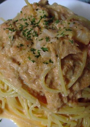 ピリッと濃厚！ツナトマトクリームパスタ-レシピのメイン写真