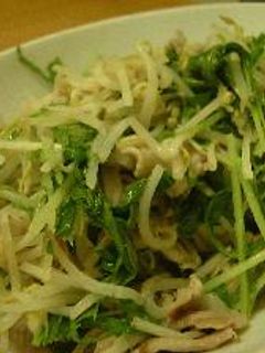 豚肉ともやしと水菜の炒め物-レシピのメイン写真