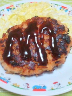 豚こまdeふわふわハンバーグ-レシピのメイン写真
