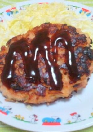 豚こまdeふわふわハンバーグ-レシピのメイン写真