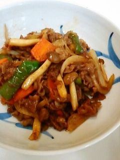 超簡単!牛肉と野菜の焼き肉のタレ炒め-レシピのメイン写真