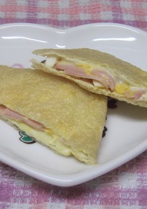 油揚げのハムたまチーズサンド-レシピのメイン写真