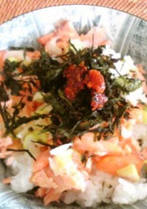 のせるだけ、贅沢鮭の混ぜご飯＆鮭茶漬け-レシピのメイン写真