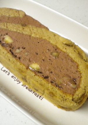 メープル薫るモカロール♪（チョコバナナ）-レシピのメイン写真