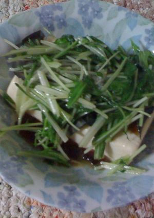 ピータン豆腐の水菜かけ-レシピのメイン写真