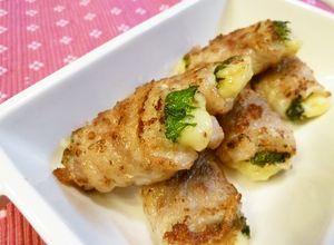 巻いてジュッ♪チーズを大葉と豚薄切り肉で-レシピのメイン写真