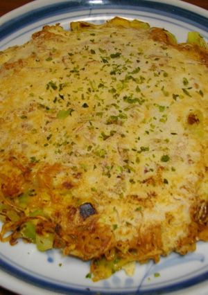 発売前簡単チキンラーメンお好み焼き-レシピのメイン写真