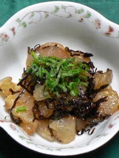 ヒラメのピリ辛塩昆布和え-レシピのメイン写真
