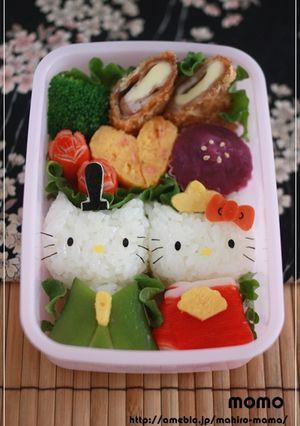 ひな祭り＊キティちゃんのお雛様＊キャラ弁-レシピのメイン写真