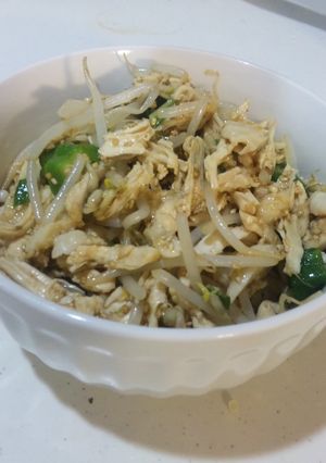 鶏・オクラ・もやしの韓国風-レシピのメイン写真