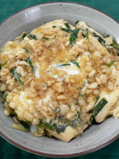揚げ玉入り豆腐玉子丼-レシピのメイン写真