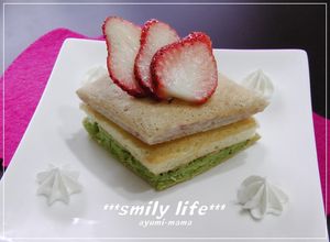 【完了期・幼児食】＊ひし餅風パンケーキ＊-レシピのメイン写真