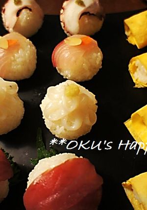 ひなまつりに♪かわいい手まり寿司-レシピのメイン写真