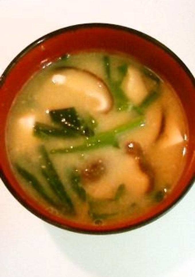 ほうれん草としいたけと豆腐のお味噌汁☆-レシピのメイン写真
