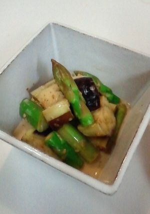 なすとアスパラのごまポン和え-レシピのメイン写真
