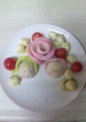 おひな様かまぼこサラダ-レシピのメイン写真