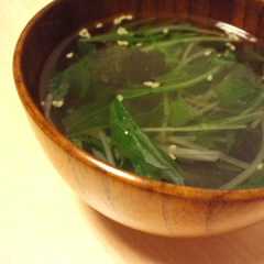 水菜と海苔のスープ-レシピのメイン写真