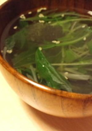 水菜と海苔のスープ-レシピのメイン写真