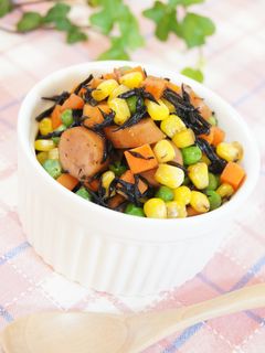 ひじきとMIXベジのバター炒め-レシピのメイン写真
