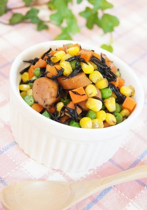 ひじきとMIXベジのバター炒め-レシピのメイン写真