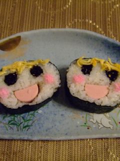 お顔の巻き寿司(^▽^)-レシピのメイン写真
