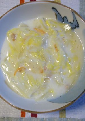 夫の白菜と干しえびのクリーム煮-レシピのメイン写真