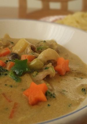やさしい味☆ミルクカレーつけ麺-レシピのメイン写真