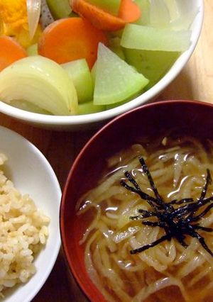 朝食に簡単★切り干しと丸い野菜のスープ-レシピのメイン写真