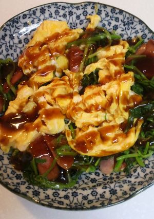 簡単うまうまほうれん草と豚バラ肉炒め-レシピのメイン写真