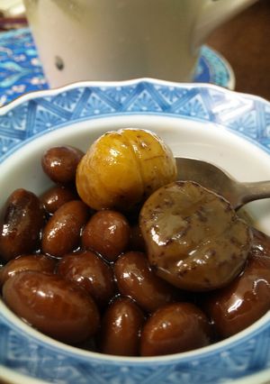 黒豆<レンコン、こんにゃく、甘栗入り>-レシピのメイン写真