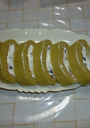 抹茶きなこロールケーキ-レシピのメイン写真