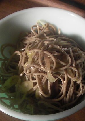 変わり蕎麦、汁無しナムル風ミョウガそば。-レシピのメイン写真