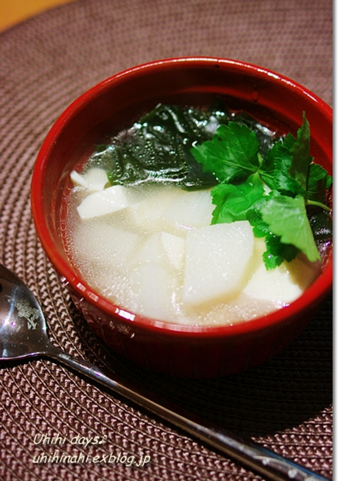 長芋とわかめのスープ-レシピのメイン写真
