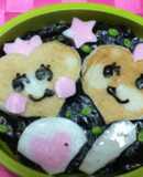 たくさんのハートおひなさまかまぼこお弁当