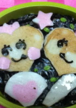 たくさんのハートおひなさまかまぼこお弁当-レシピのメイン写真